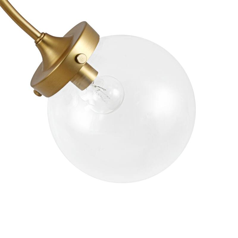 Modern 4-Light Glass Bubble Sputnik Semi Flush Ceiling Light