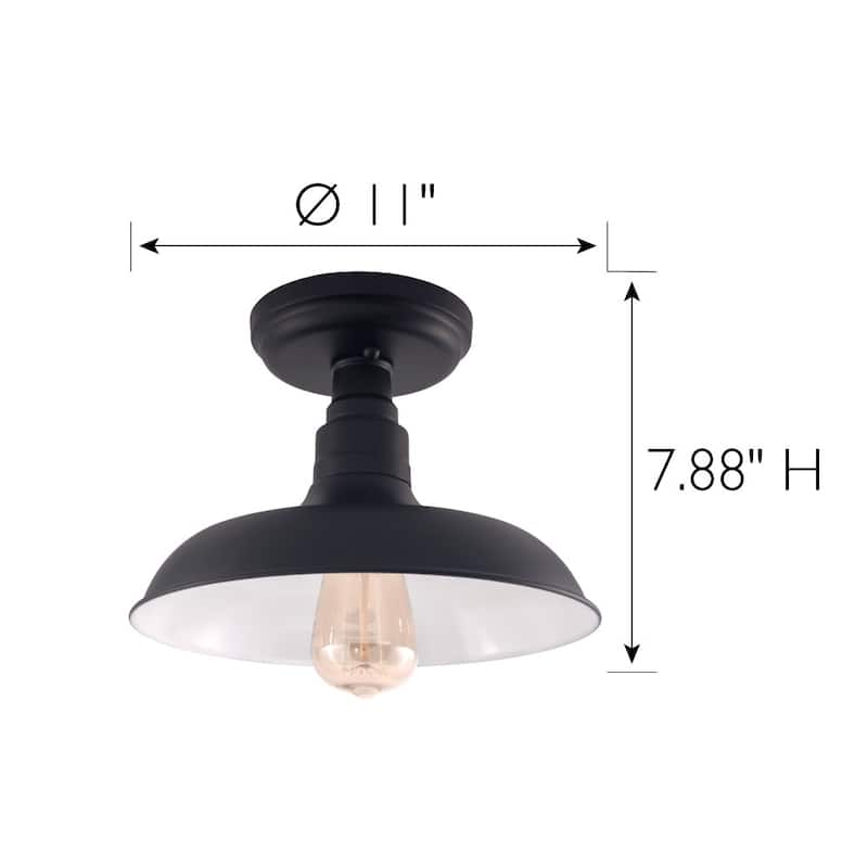 Design House 588525 Kimball 11" Wide Semi-Flush Ceiling Fixture
