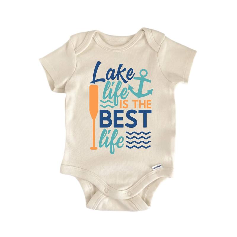 Lake Life Best Life Lakehouse - Baby Boy Girl Clothes Infant Bodysuit Funny Cute - White - 0-3M