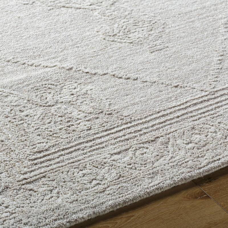 Anissa Casual Solid Color Wool Area Rug