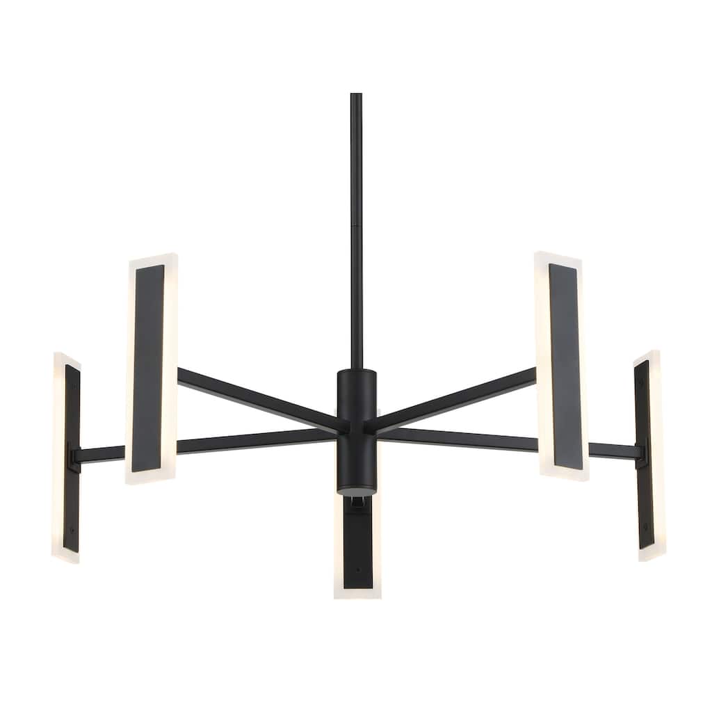 Kovacs P1415-L Edge 5 Light 25" Wide LED Abstract Chandelier