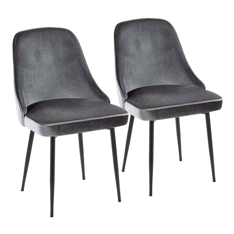 Silver Orchid Naldi Contemporary-Glam Velvet Dining Chair (Set of 2)