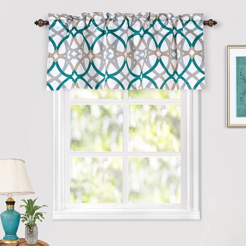 Jarvenpaa Geo Trellis Pattern Window Valance - 52 x 18