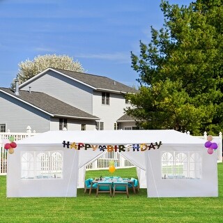 10'x30' Outdoor Waterproof Party Tent with 8 Removable Sidewalls
