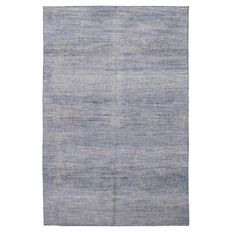 ECARPETGALLERY Hand-knotted Loreto Blue Silk Rug - 9'9 x 14'10 - Light Blue - 9'9 x 14'10
