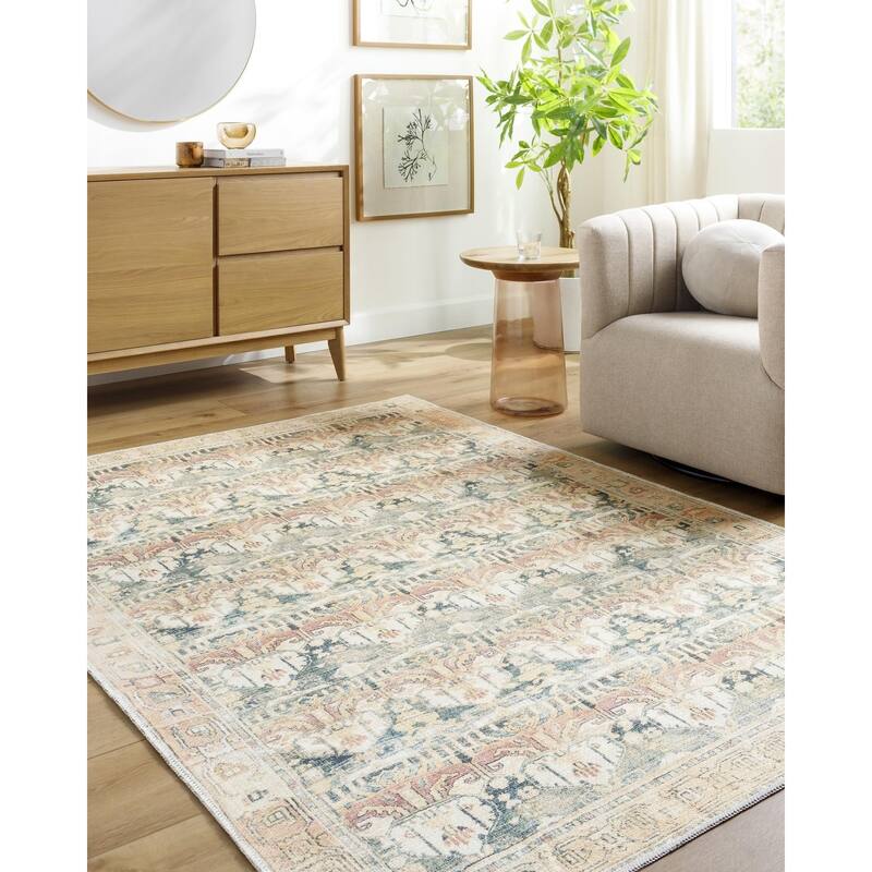 Livabliss Amelie Washable Traditional Area Rug