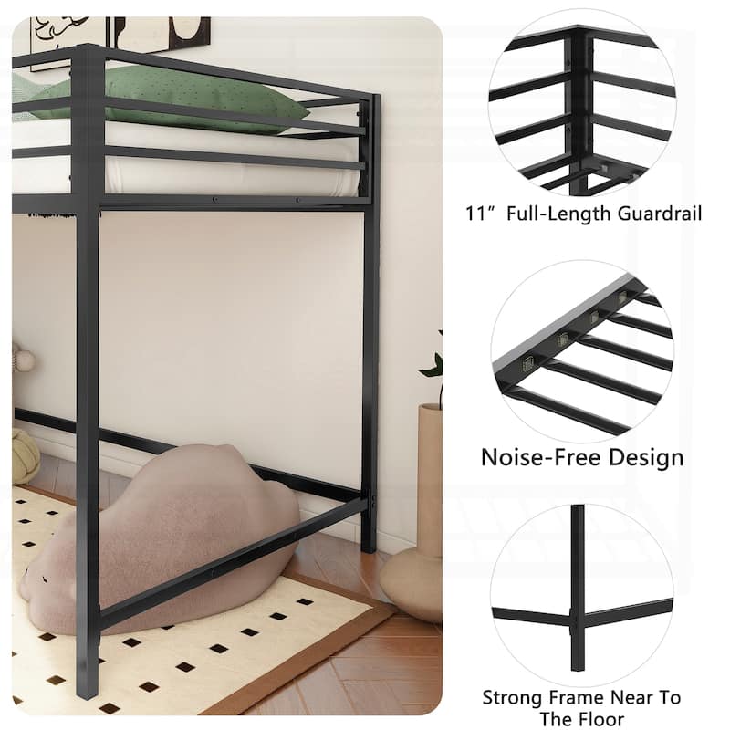 Sturdy Space-Saving Junior Twin Loft Bed for Kids' Bedroom