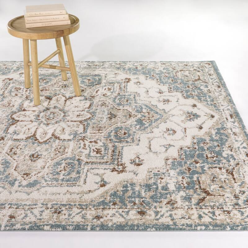 Zolina Persian Medallion Area Rug - 7'10" x 10' - Blue - Rectangle