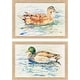 preview thumbnail 2 of 2, Paragon Water Duck Non-Glass Framed Art - Set of 2