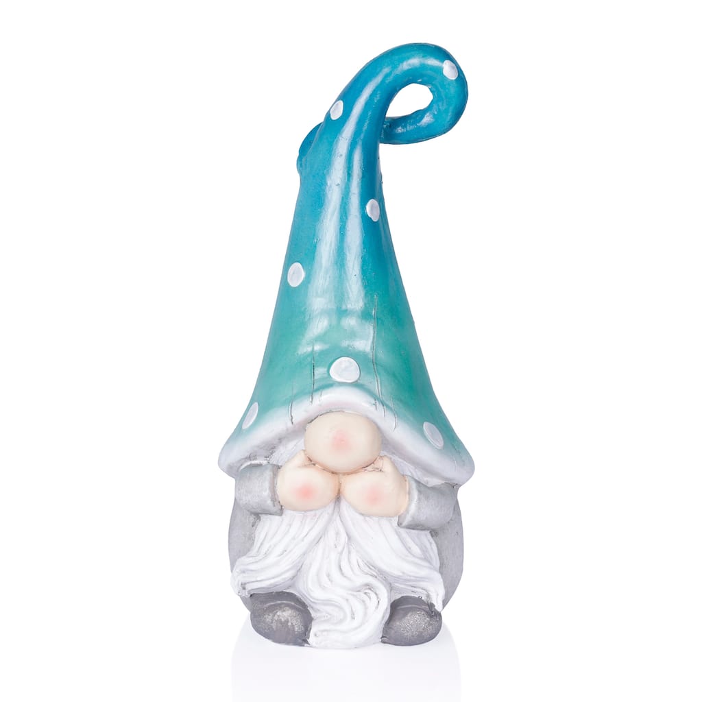 Gnome Covering Mouth with Turquoise Ombre Hat