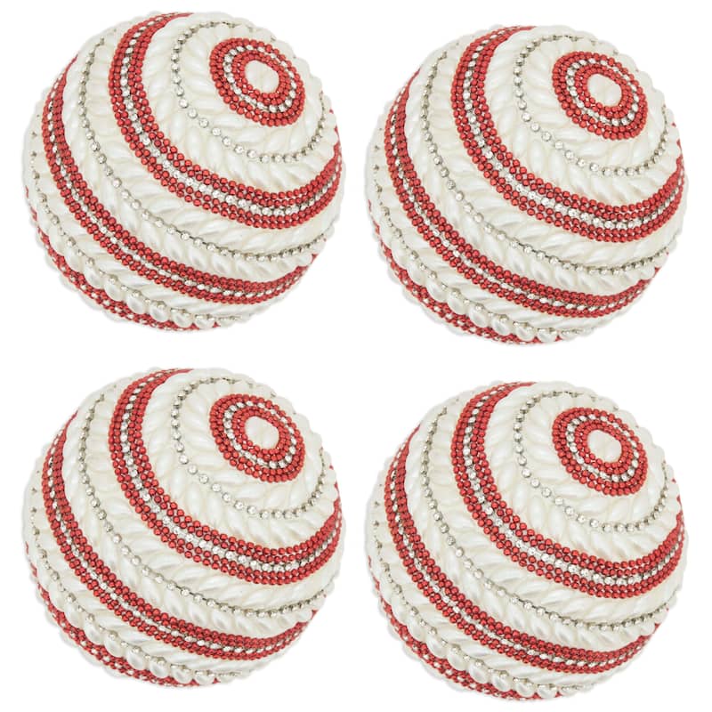 Glimmer Globe Beaded Orb (Set of 4)