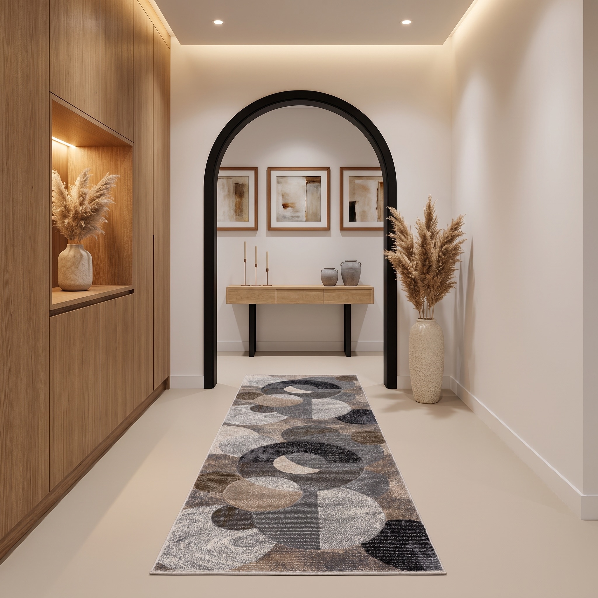 MDA Rugs Alexia Collection Modern Circle Design Area Rug