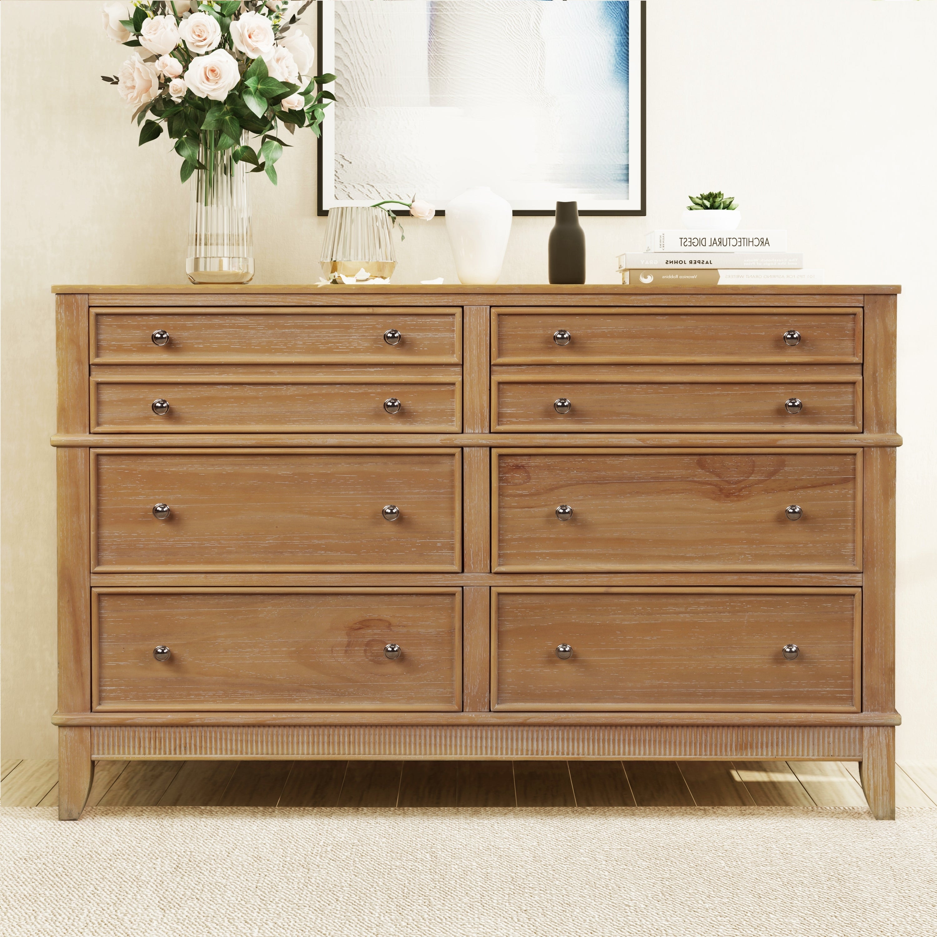River brook 6 discount drawer double dresser