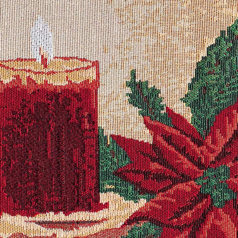 Violet Linen Decorative Christmas Tapestry Holiday Design- 19" X 27" Area Rug - 19" x 27"