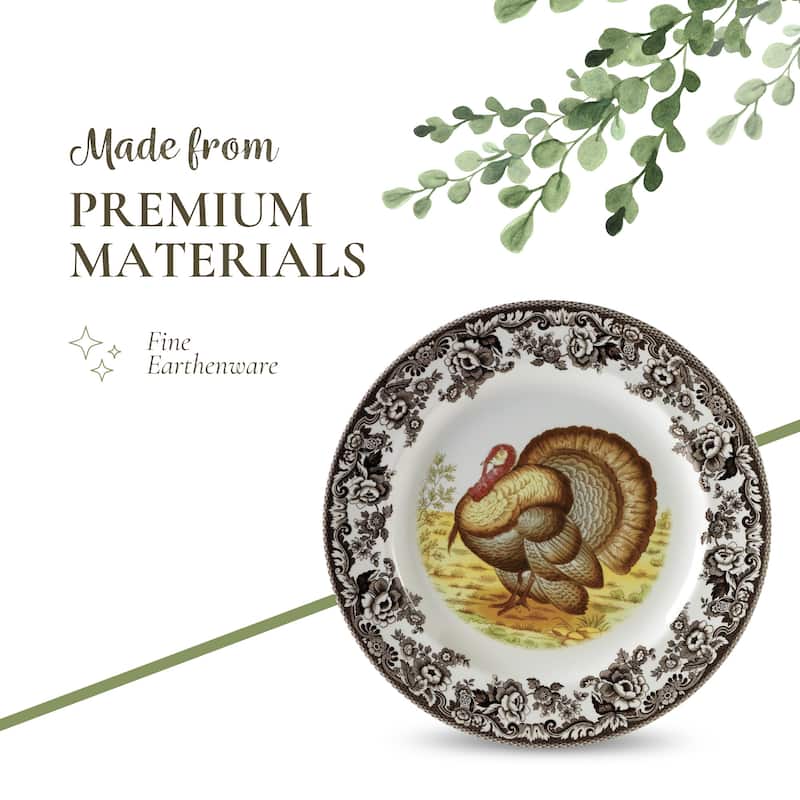 Spode Set of 4 Woodland Dinner Plates - 10.5 Inch