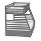preview thumbnail 7 of 8, Twin over Full Solid Wood Bunk Bed with Ladder and Fence