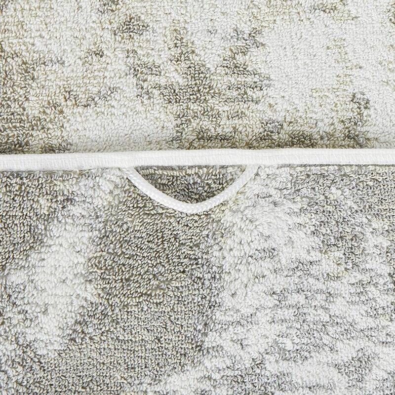 Violet Linen Marble Pattern, 100% Cotton Highly Absorbent Jacquard Fashion Towel, 20" by 30", Grey, Hand Towels, Set of 2