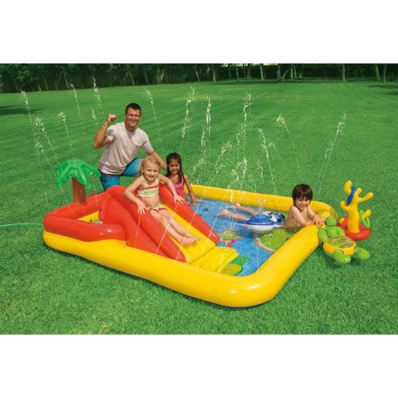 Intex 57454EP-DD Ocean Island Play Center Inflatable Wading Pool with Games - 14.8