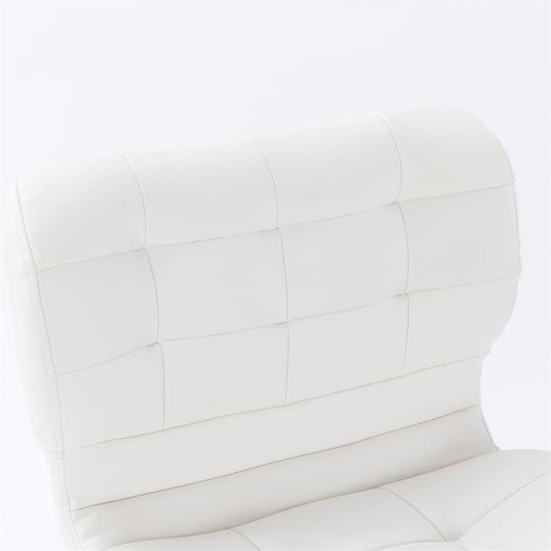 Tufted Wingback Modern Adjustable Swivel Height Bar Stools (Set of 2)
