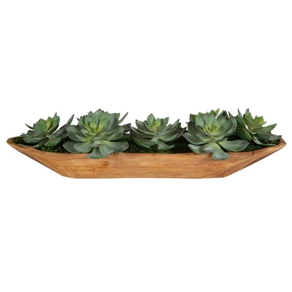 slide 2 of 5, Uttermost Yuma Succulent Centerpiece - 27"W x 8"H x 11"D