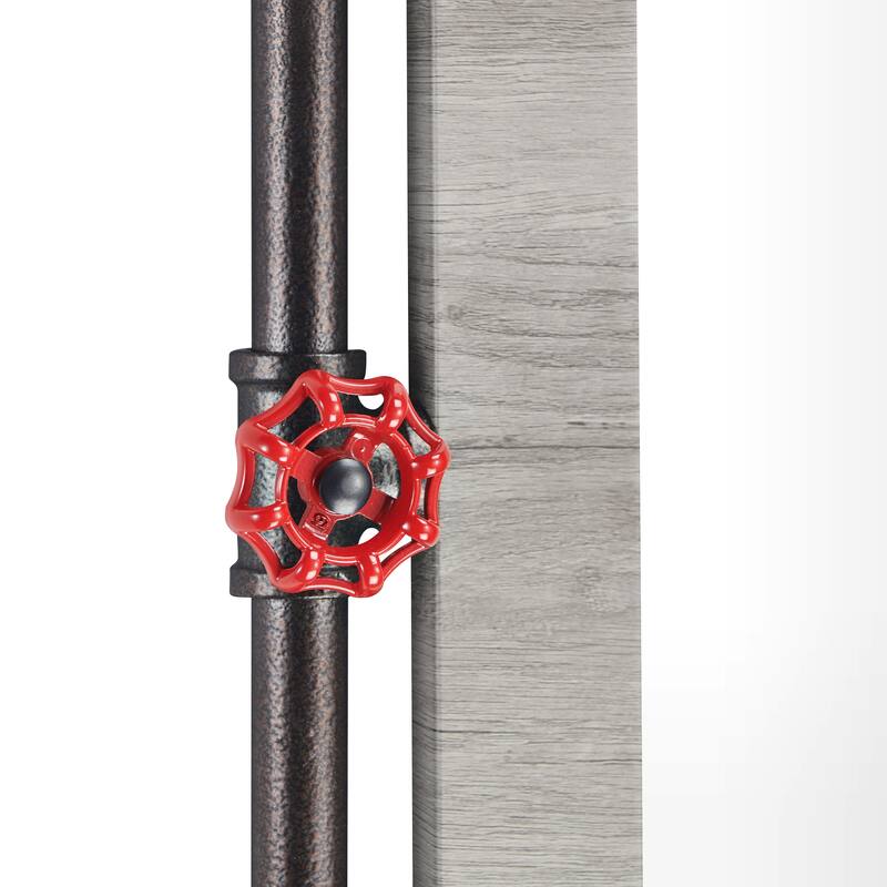 DH BASIC Industrial Pipe and Water Valve Accent Wall Mirror by Denhour