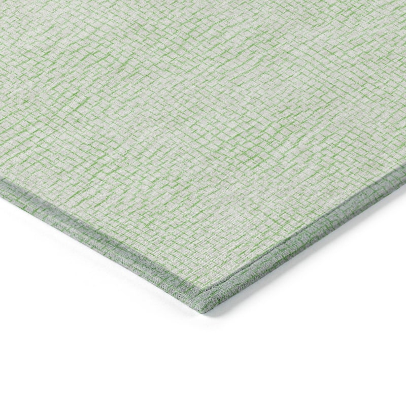 Machine Washable Indoor/ Outdoor Solid Causal Chantille Rug