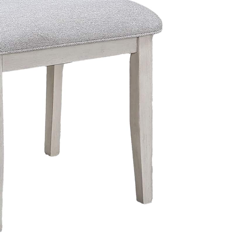 Bovo Dining Chair Set of 2, Dove Gray, Driftwood White Wood