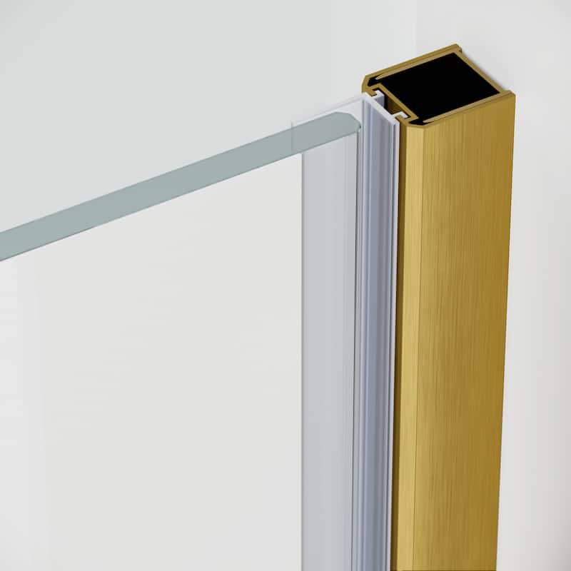 Seawin Flex X Frameless Pivot Shower Door 3/8 in. (10 mm) Clear Tempered Glass with NanoShield Coating