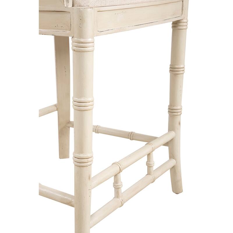 Furniture Classics Wood Cream Spoonback Counter Barstool