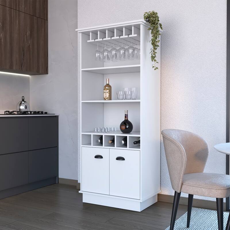 Bar Cabinet for Kitchen, Dining Room,Living Room, White