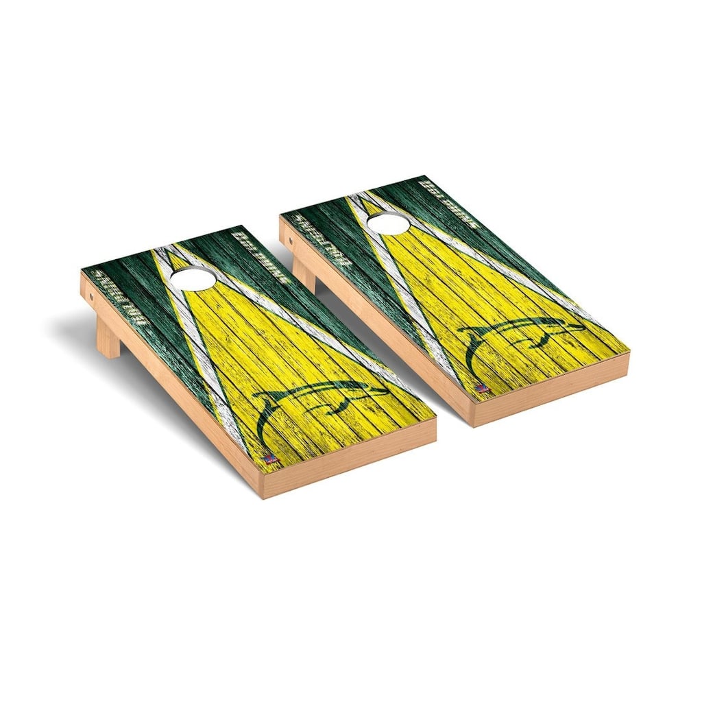 Le Moyne College Dolphins Triangle Cornhole Board Set