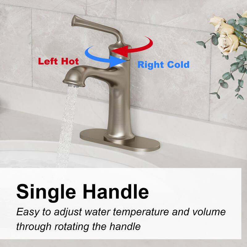 1.2 GPM Single Handle Single Hole Vessel Bathroom Faucet