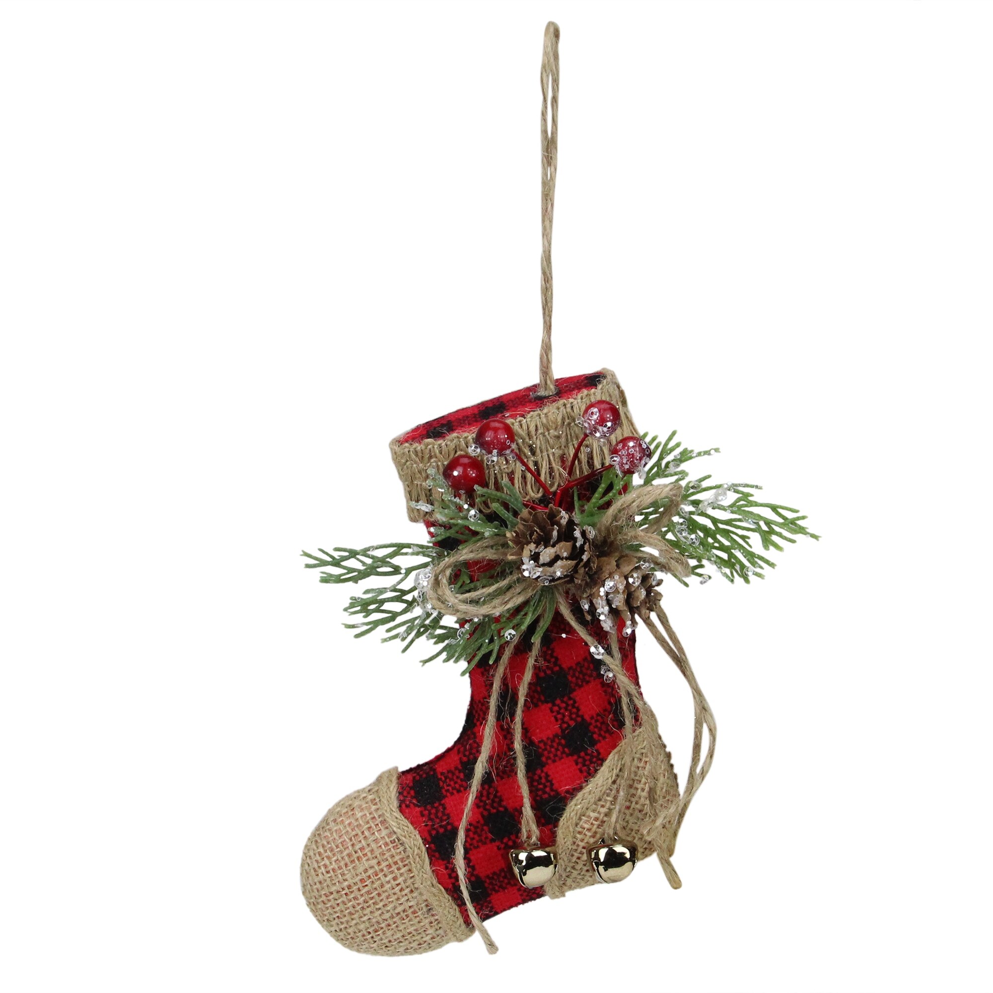 Shop 5 75 Red And Black Buffalo Plaid And Burlap Christmas