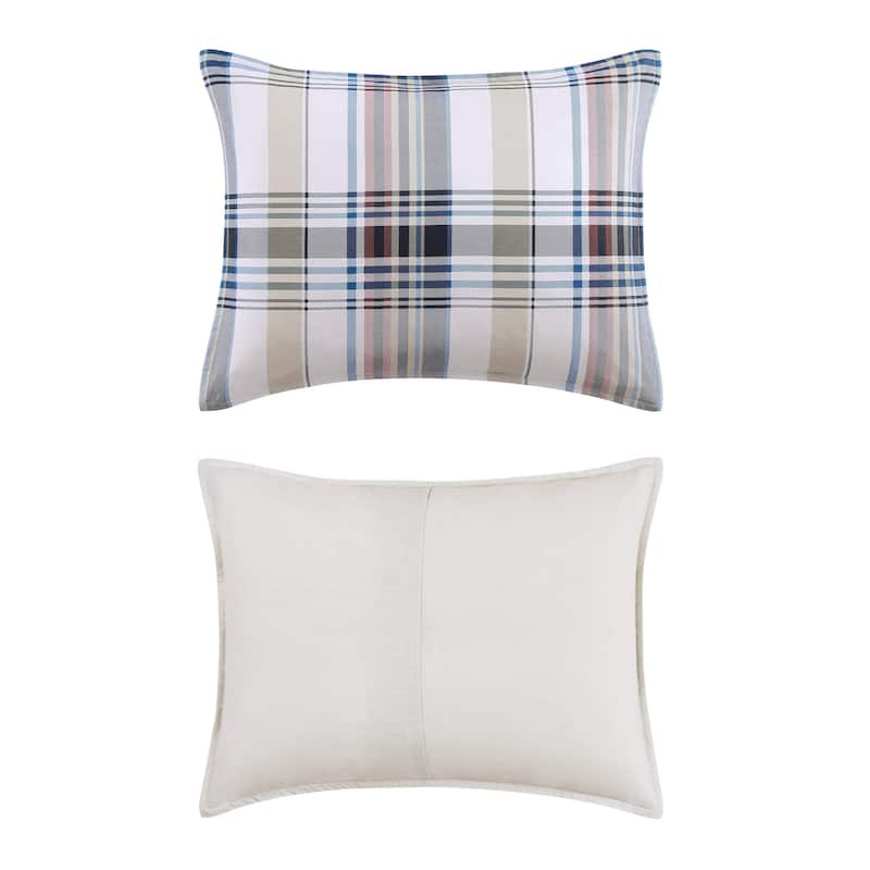 Tommy Hilfiger Waterbury Plaid Cotton Blue Comforter Set