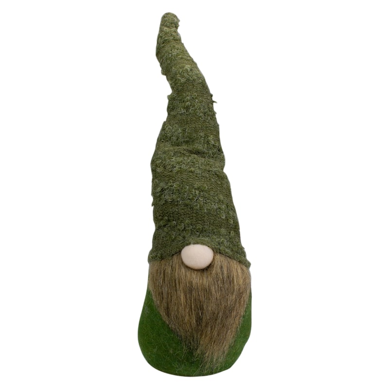 21" Green Standing Gnome Christmas Figure with Bendable Hat