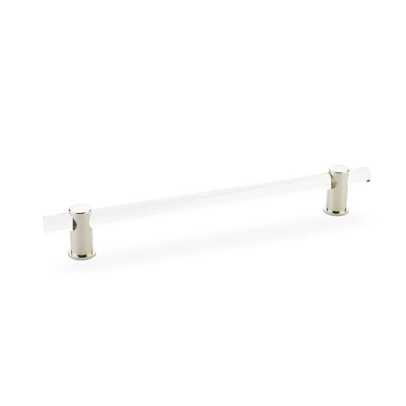 Schaub and Company Lumiere 10" Euro Modern Acrylic Bar Handle Cabinet - Polished Nickel