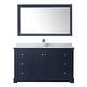 preview thumbnail 26 of 25, Avery 60-inch Single Vanity, Marble Top, Square Sink, 58-inch Mirror