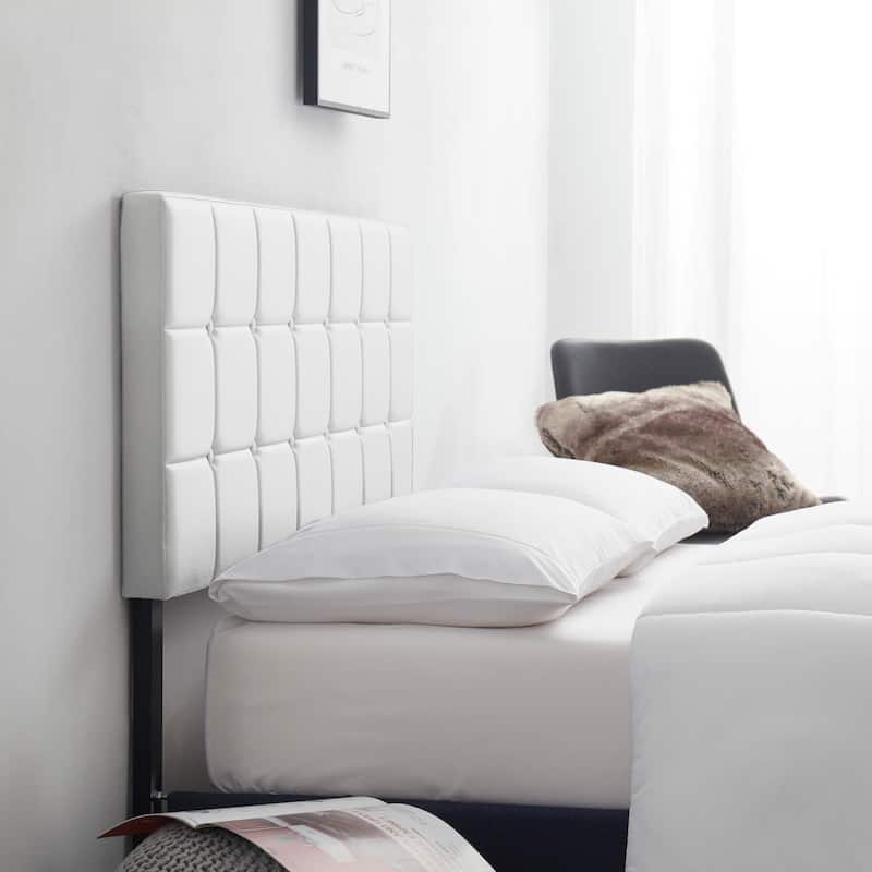 Nestl Button Tufted Upholstered Adjustable Headboard