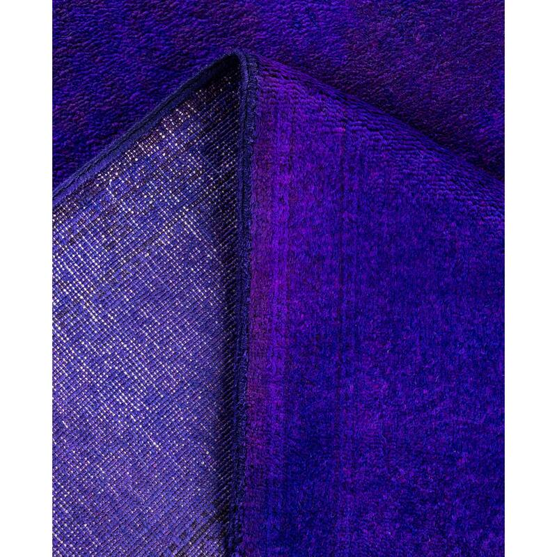 Overdyed One-of-a-Kind Hand-Knotted Area Rug - Purple - 4' 3" x 5' 7"