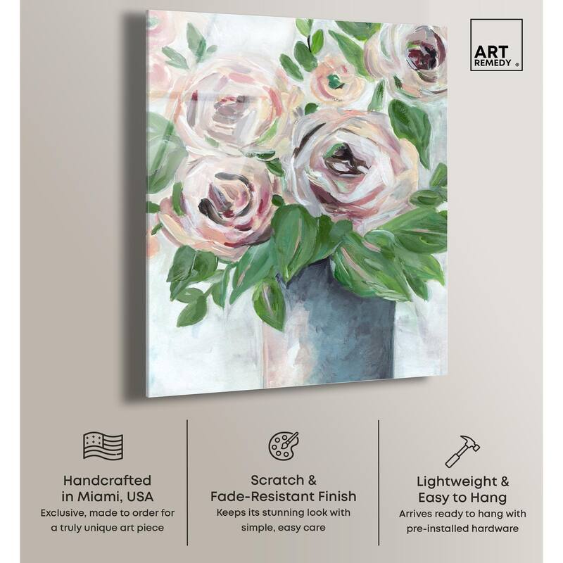 Flowers from my Garden Acrylic by Art Remedy, Ready to Hang