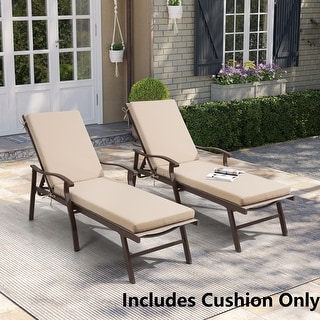 Pellebant Outdoor Patio Chaise Lounge Cushion