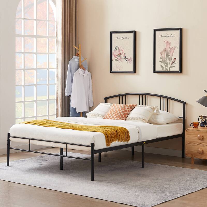 VECELO 3 Piece Bedroom Set Platform Bed Frame and Nightstands Set of 2