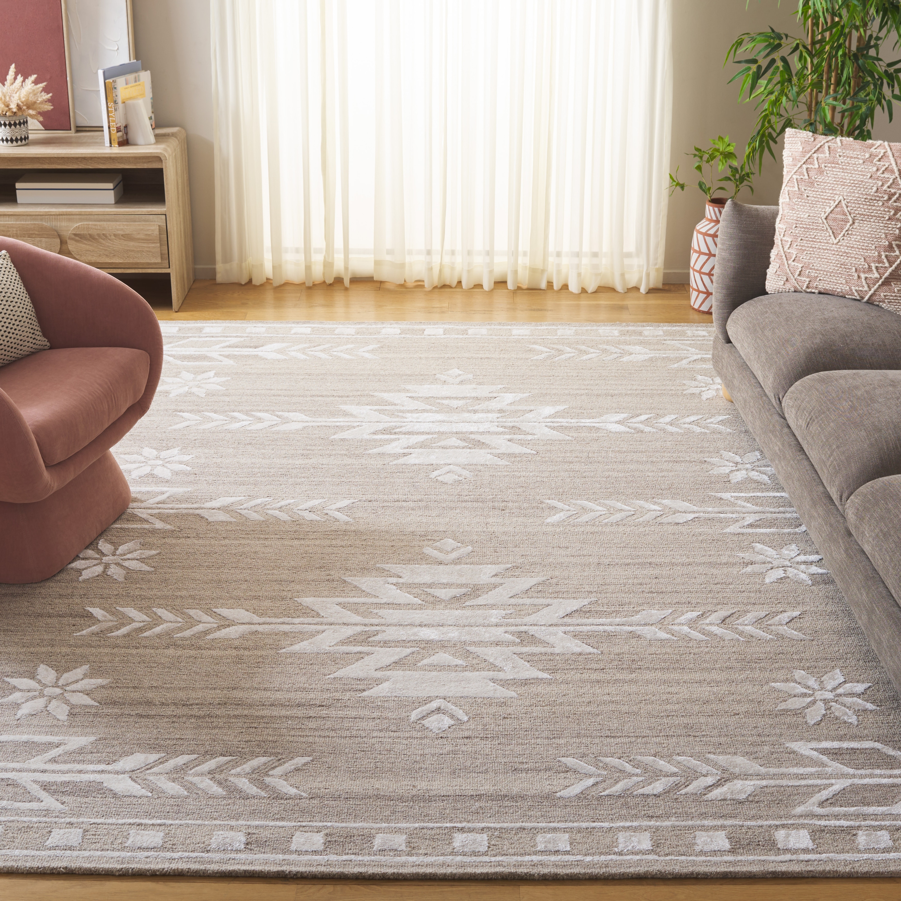 SAFAVIEH Handmade Soho Kimete Tribal Wool & Viscose Rug