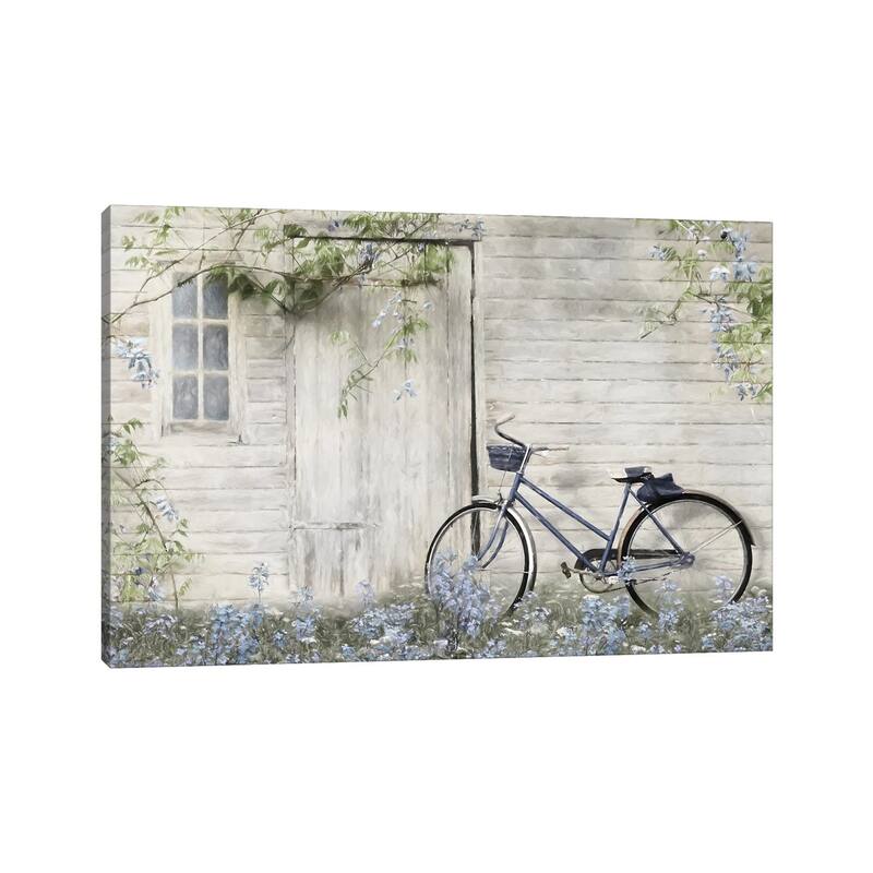 iCanvas "Blue Bike At Barn" by Lori Deiter Canvas Print