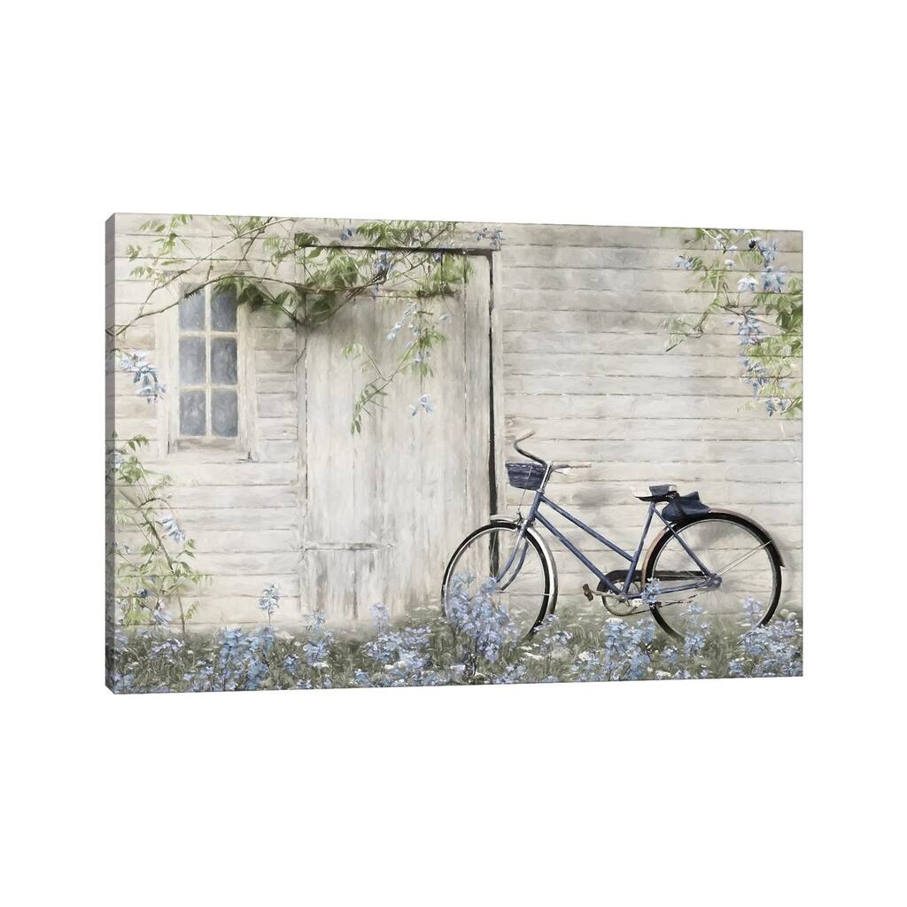 iCanvas "Blue Bike At Barn" by Lori Deiter Canvas Print