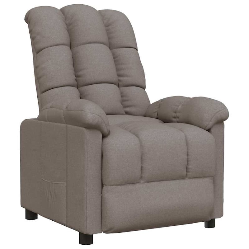 vidaXL Recliner Taupe Fabric - 29.1" x 38.9" x 40.1"
