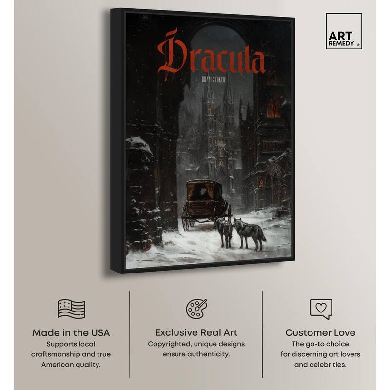 Dracula Gothic Cover Canvas by Art Remedy