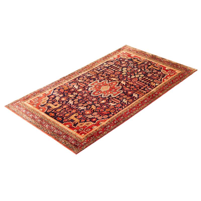 ECARPETGALLERY Hand-knotted Andelz Navy Wool Rug - 4'2 x 7'10