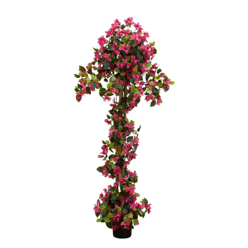 6-ft UV Resistant Artificial Spiral Bougainvillea Tree