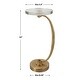 preview thumbnail 3 of 5, Uttermost Waveney Brass Drink Table - 11.5"W x 24"H x 11.5"D